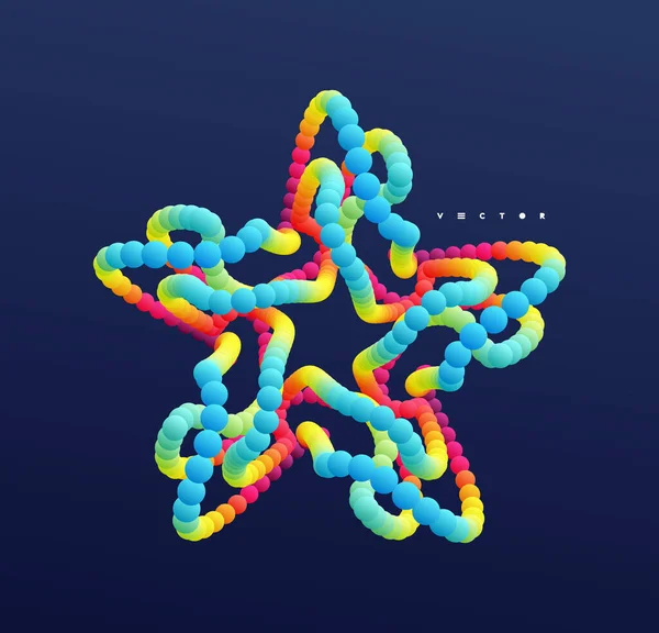 Étoile Formée Nombreuses Sphères Structure Connexion Illustration Vectorielle — Image vectorielle
