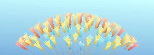 Bukiet Kwiatów Kompozycja Kwiatowa Ilustracja Wektora Karty Okolicznościowej — Wektor stockowy