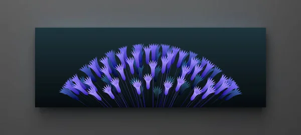 花の花束 花の組成 グリーティングカード用ベクトルイラスト — ストックベクタ