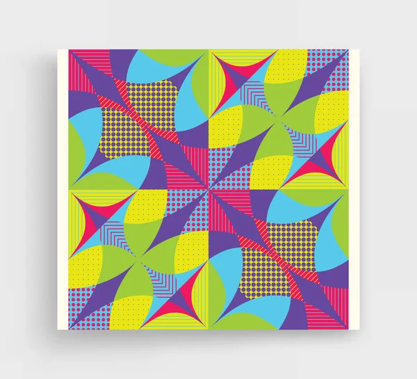 Omslagontwerp Sjabloon Abstract Kleurrijk Geometrisch Ontwerp Vector Illustratie Kan Worden — Stockvector