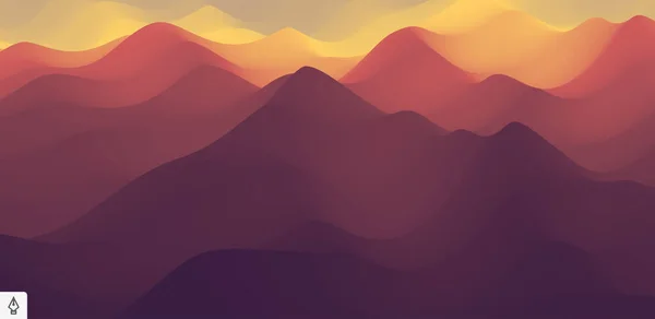 Paisaje Montaña Terreno Montañoso Ilustración Vectorial Fondo Abstracto — Vector de stock