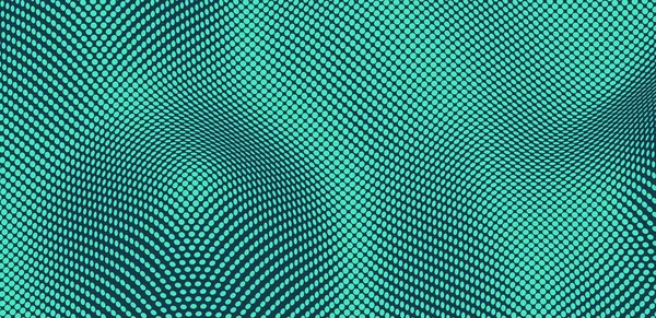 Wavy Surface Optical Illusion Abstract Polka Dots Pattern Vector Illustration — Stock Vector