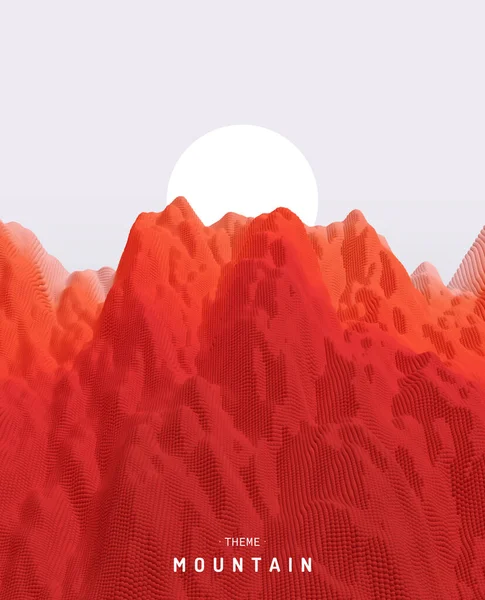 Τοπίο Βουνά Ορεινό Έδαφος Αφηρημένο Φόντο Διανυσματική Απεικόνιση — Διανυσματικό Αρχείο