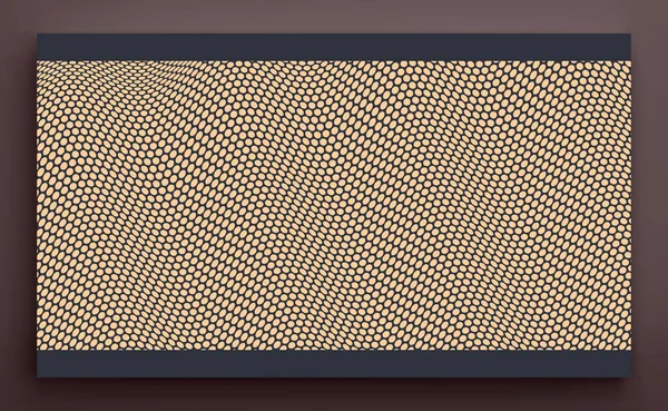 光の錯覚で波面 抽象的な水玉模様 ベクターイラスト — ストックベクタ