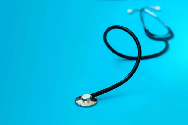 Concepção Médica Estetoscópio Médico Azul — Fotografia de Stock