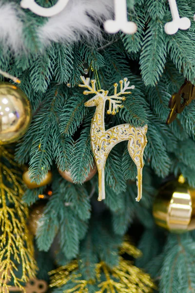 Beautiful Decorated Christmas Tree Holiday Background — Stock Photo, Image
