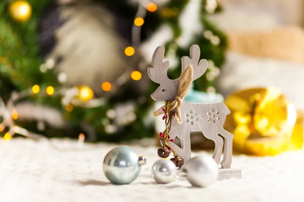 Karácsonyi Ajándékok Játék Szarvas Ellen Karácsonyfa — Stock Fotó