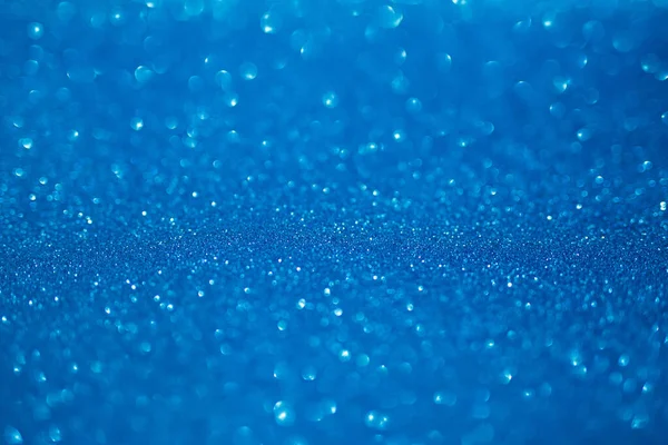 Blaues Bokeh Glitter Textur Weihnachten Abstrakter Hintergrund — Stockfoto