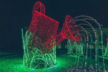24 Şubat 2018, Varşova, Polonya: Wilanow Sarayı geç kış soğuk akşam ışık gösterisi