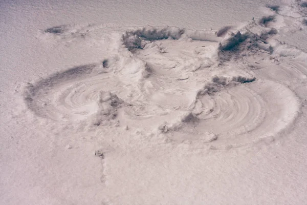 Сніговий Ангел Слідує Снігом Погана Погода Зимова Морозна Погода — стокове фото
