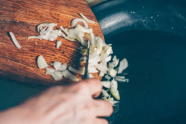 Приготування Їжі Кухні Нарізання Інгредієнтів — стокове фото
