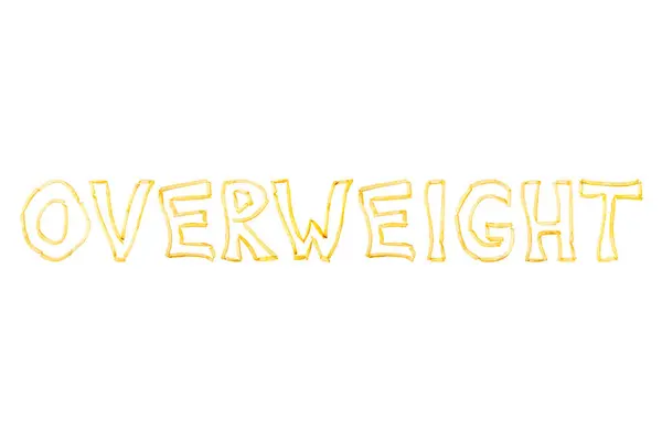 Overweight วยช วนของเฟรนช ฟรายทอดแยกก นบนพ นหล ขาว — ภาพถ่ายสต็อก