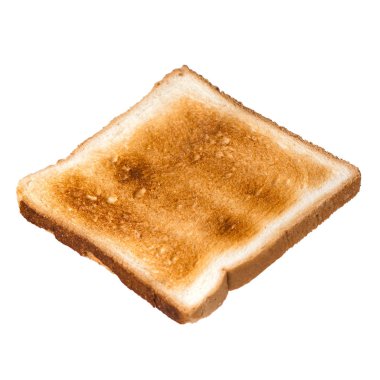 Kızarmış tost beyaz arka plan üzerinde izole