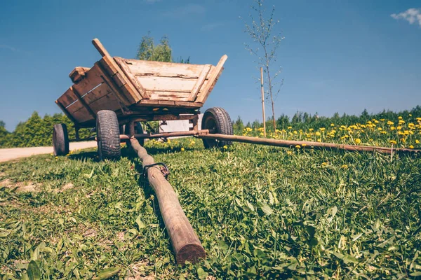 Oude Kar Het Veld Schachten — Stockfoto