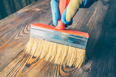 Derin bir doku ile güzel Lake ahşap yüzey