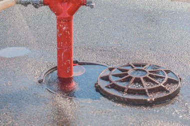 şehir hatları üzerinde hortum bağlı-kaza ile açık yangın hidrant