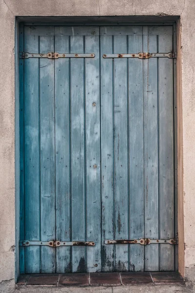 Puerta Azul Madera Vieja — Foto de Stock