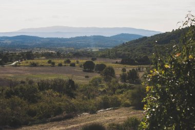 Provence Vadisi tepenin üstünden güzel manzara