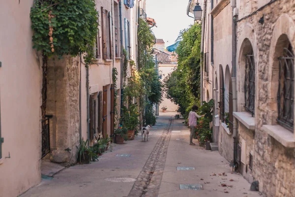 Aviñón Provenza Francia Septiembre 2018 Calles Estrechas Con Arquitectura Típica — Foto de Stock