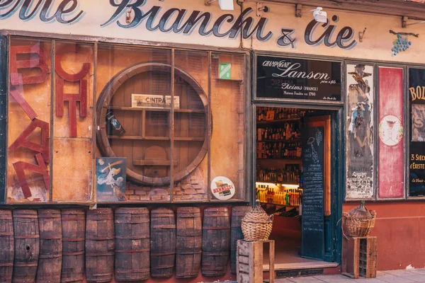 Nice Provence France Září 2018 Cool Vintage Obchod Alkoholem Velkým — Stock fotografie