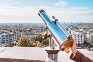 Sacre Coeur 'un gözlem güvertesinden Paris manzarası