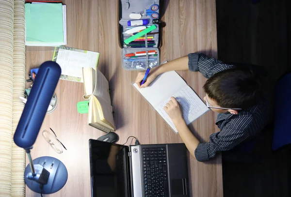 Teenager schoolboy at home — Stock Photo, Image