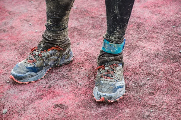 Spor ayakkabı koşucu ayakları — Stok fotoğraf