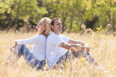 Olgun çift mutluluk birlikte