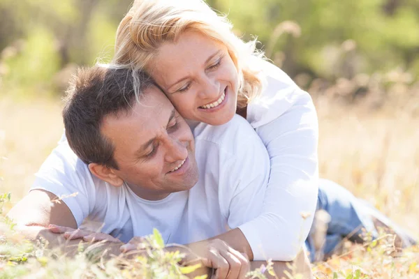 Mature couple happiness together — Stock Photo, Image