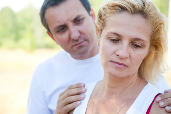 Relationship Broken Mature Couple Sad Female — Stock Photo, Image