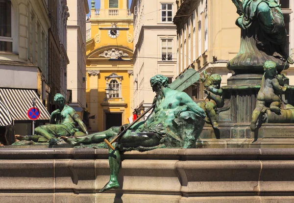 Utsikt Över Fontänen Donnerbrunnen Wien Österrike — Stockfoto