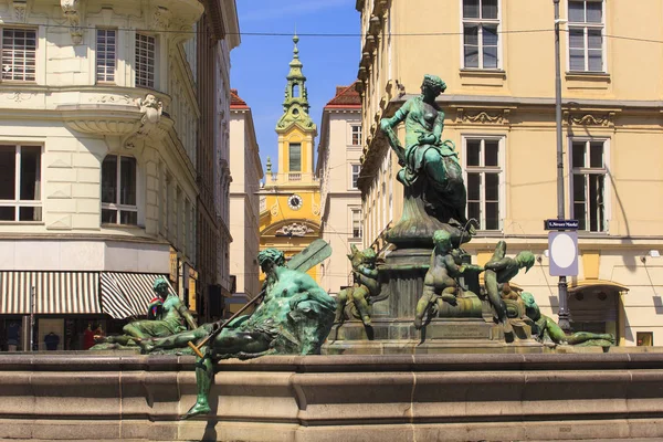 görünümü, donnerbrunnen Çeşmesi, Viyana, Avusturya