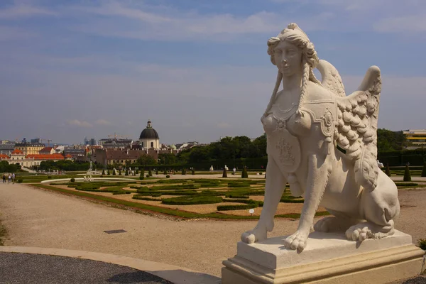 Utsikt Över Parken Belvedere Historiska Byggnadskomplex Wien Österrike — Stockfoto