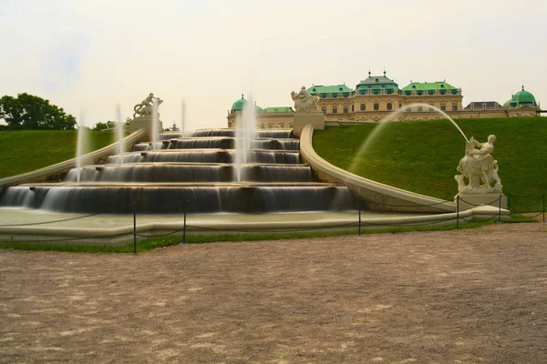 Fuente Del Parque Belvedere Viena Austria — Foto de Stock