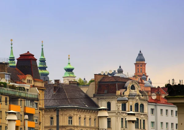 Pohled Typické Kopule Budově Vídeňské — Stock fotografie