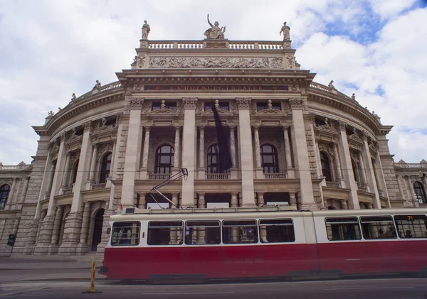Θέα Από Θέατρο Burgtheater Αυστριακό Εθνικό Θέατρο Στη Βιέννη — Φωτογραφία Αρχείου