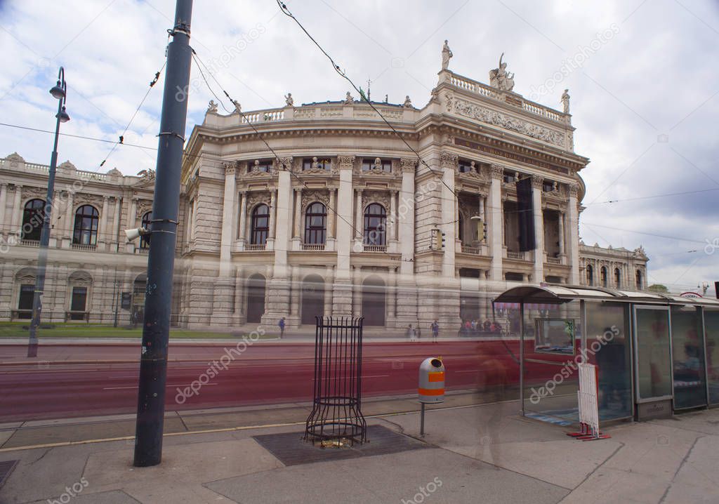 View of the Burgtheater Austrian National Theatre in Vienna