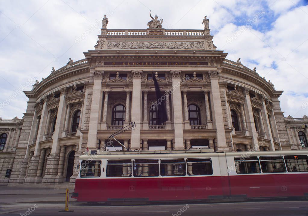 View of the Burgtheater Austrian National Theatre in Vienna