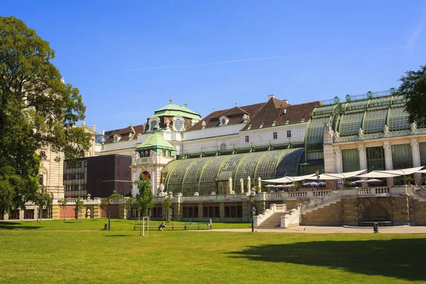 Vienna Avusturya Mayıs Glasshouse Görünümünü Palm House Veya Kelebek Schonbrunn — Stok fotoğraf