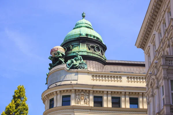 Vienna Áustria Maio Vista Cúpula Típico Edifício Viena Sede Banco — Fotografia de Stock