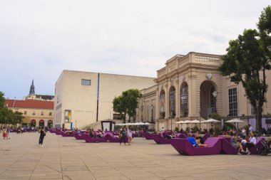 Vienna, Avusturya - Mayıs, 22: 22 Mayıs 2018 üzerinde müzeler bölgesi görünümünü