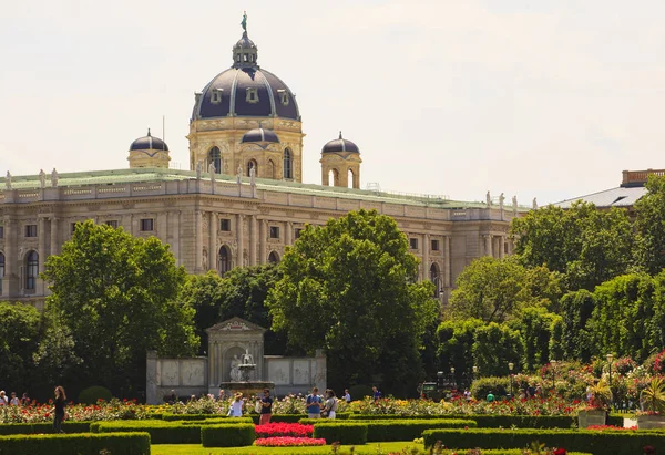 Vienna Avusturya Mayıs Görünümünü Naturhistorisches Müzesi Kubbe Üzerinde Mayıs 2018 — Stok fotoğraf