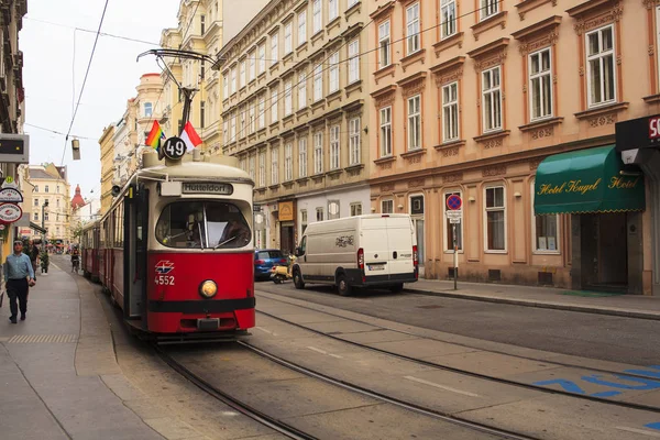 Vienne Autriche Mai Vieux Trolley Rouge Vienne Mai 2018 — Photo