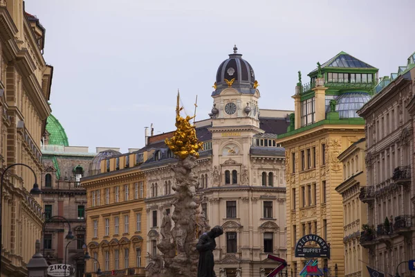 Vídeň Rakousko Květen Mariánský Sloup Sloup Nejsvětější Trojice Sloup Nejsvětější — Stock fotografie