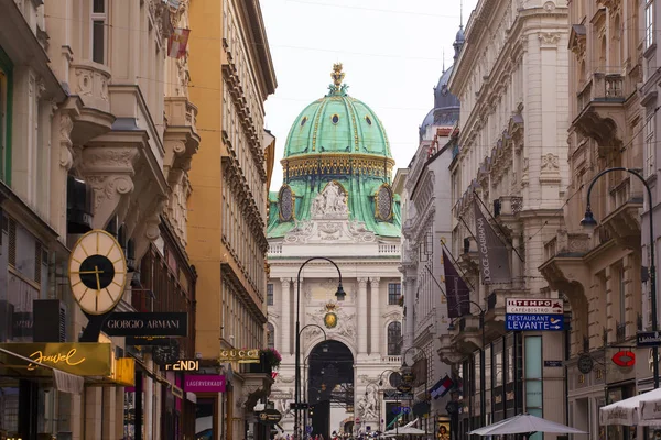 维也纳 奥地利 维也纳大厦的看法 Horfbug 圆顶在背景上在2018年5月22日 — 图库照片