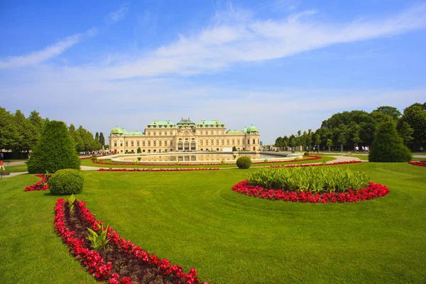 Bécs Ausztria Május Kilátás Nyílik Belvedere Történelmi Épületegyüttest Bécsben 2018 — Stock Fotó