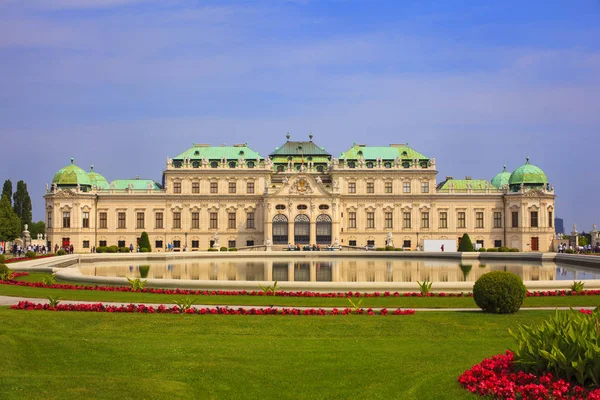 Βιέννη Αυστρία Μαΐου Προβολή Του Belvedere Ιστορικό Κτιριακό Συγκρότημα Στη — Φωτογραφία Αρχείου