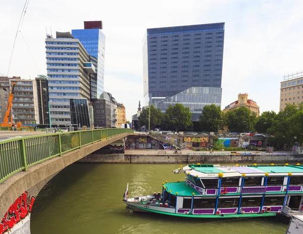 Vienna Oostenrijk Mei Weergave Van Excursie Boot Donaukanaal Rivier Mei — Stockfoto