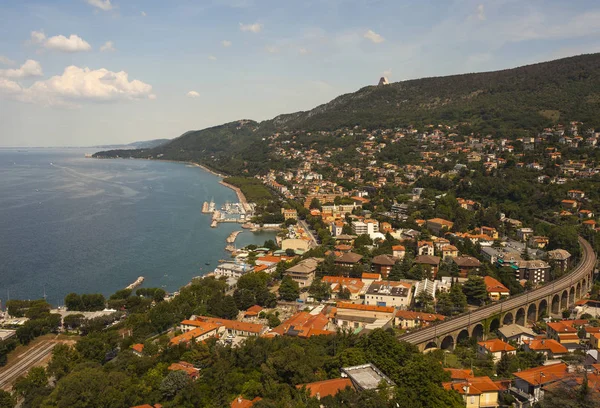 Bovenste Weergave Van Triëst Adriatische Zee — Stockfoto