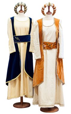 Antika elbise elbise beyaz izole